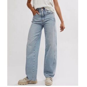 Free People Light Blue Flare Jeans